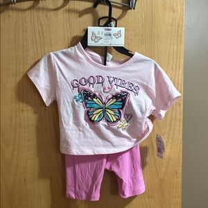 Butterfly Kids Matching Set - Pink